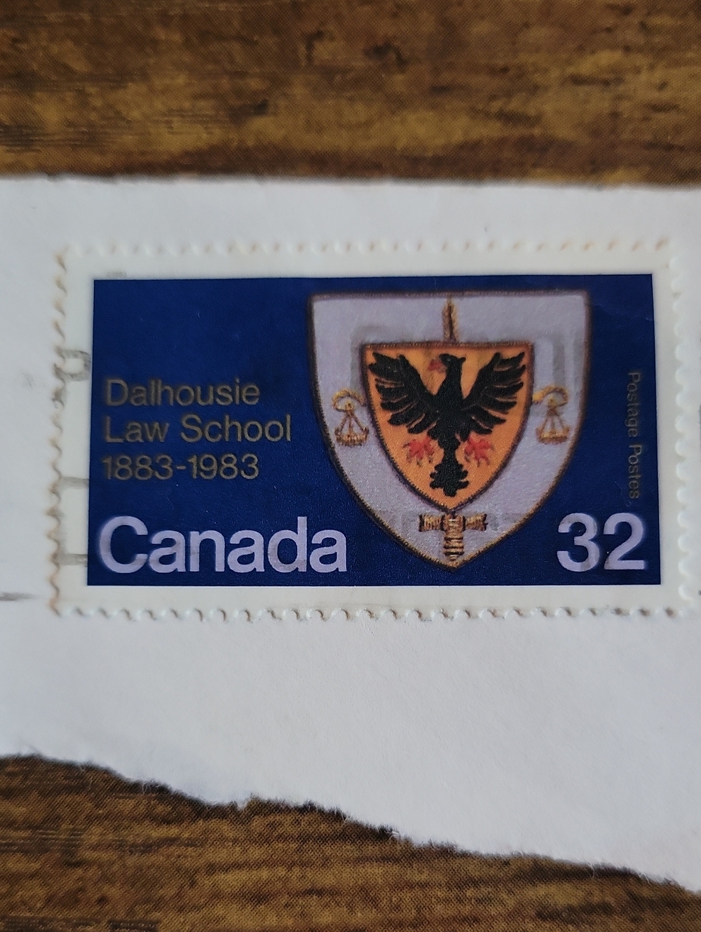 Canada Commemorative Stamp Art Print - Blue